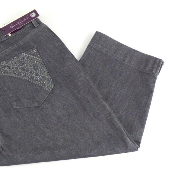 Gloria Vanderbilt Women's Jordyn Embellished Capri Pants - Casual Stretch Pants With Button Closure - View #9